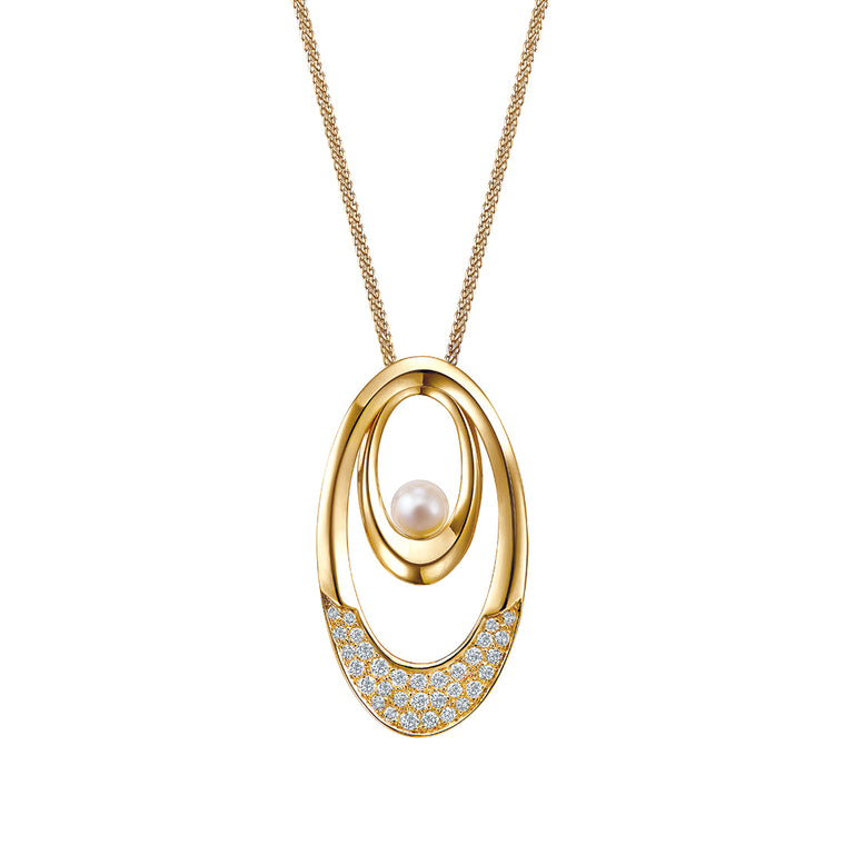 Eva oval pendant set