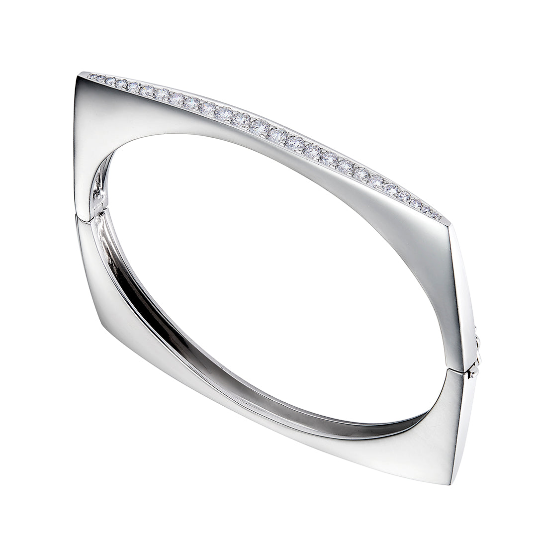 Archive bangle with diamonds