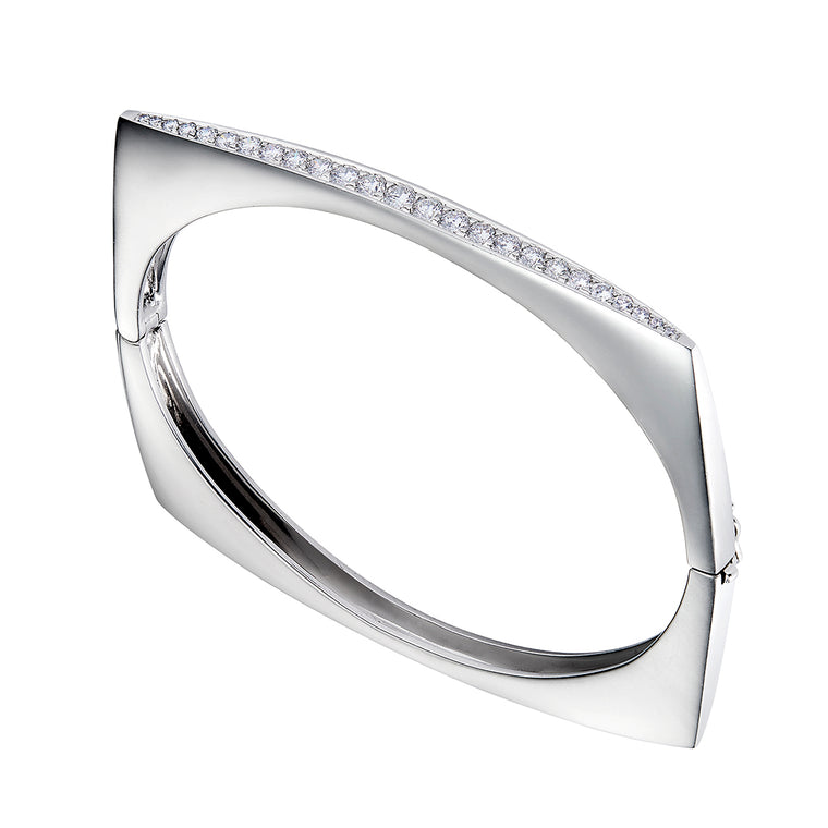 Archive bangle with diamonds