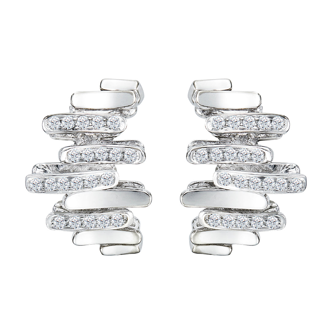 Archive earrings with diamonds