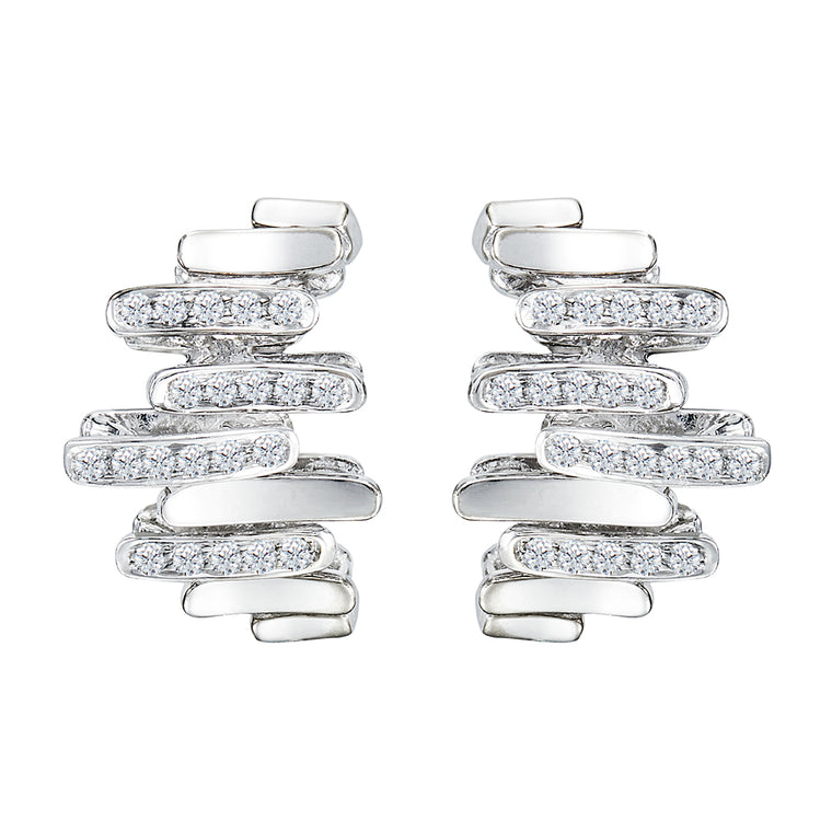 Archive earrings with diamonds