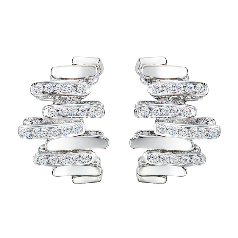 Archive earrings with diamonds