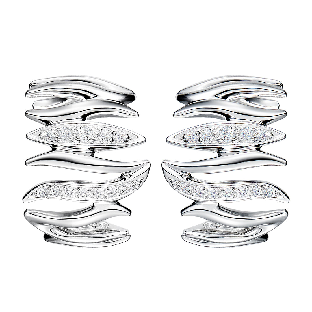 Archive earrings with diamonds