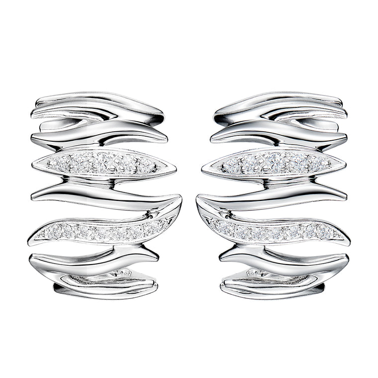 Archive earrings with diamonds