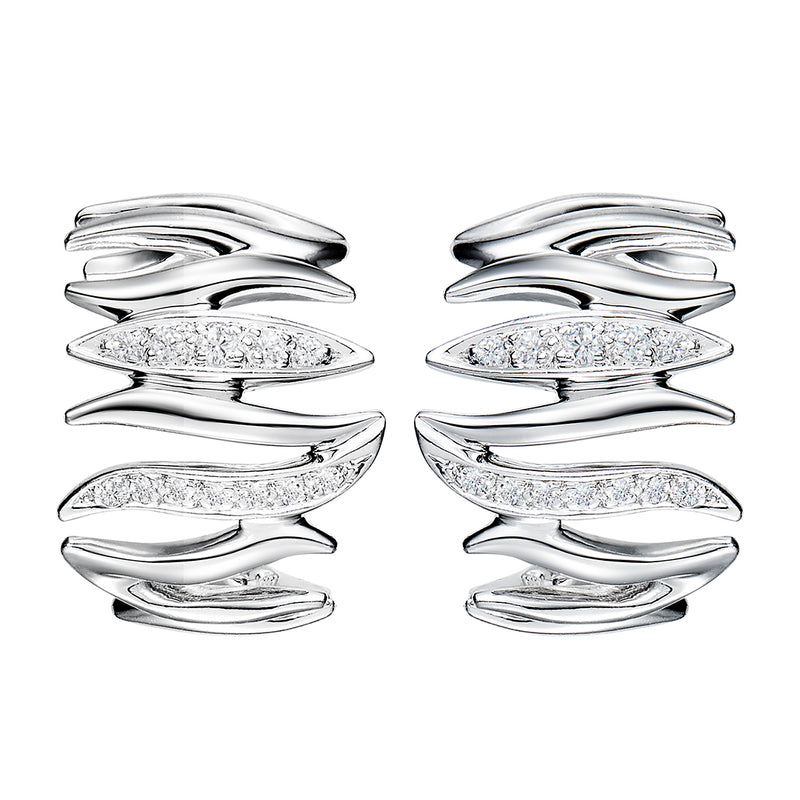 Archive earrings with diamonds