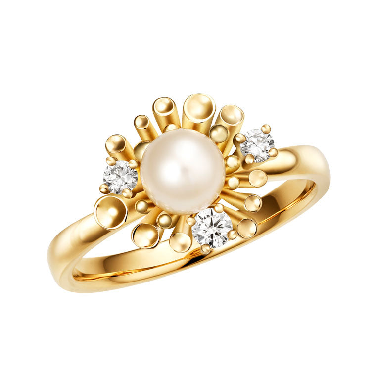 Dita pearl & diamond ring