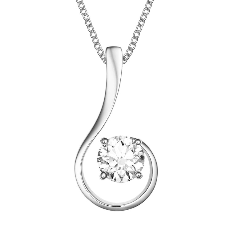 Onda diamond pendant