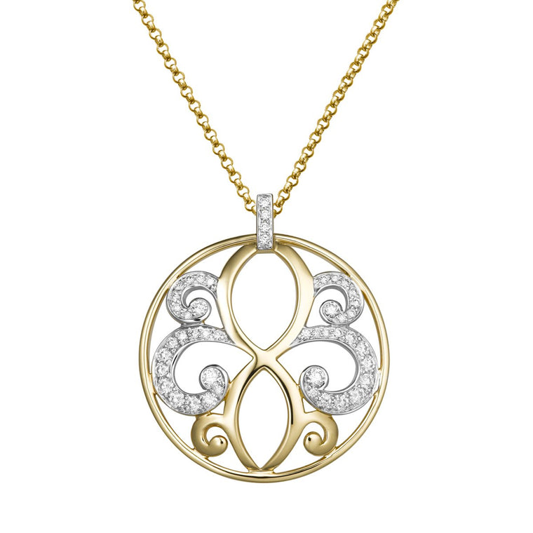 Rococo Reimagined diamond pendant