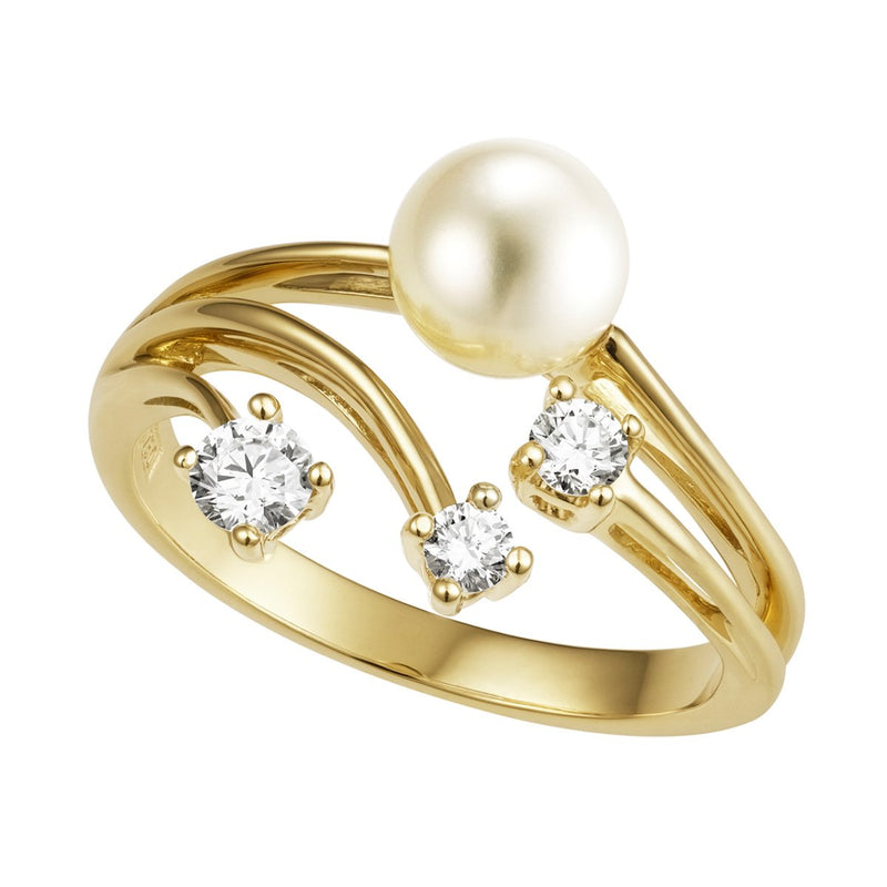 Saloma pearl & diamond ring
