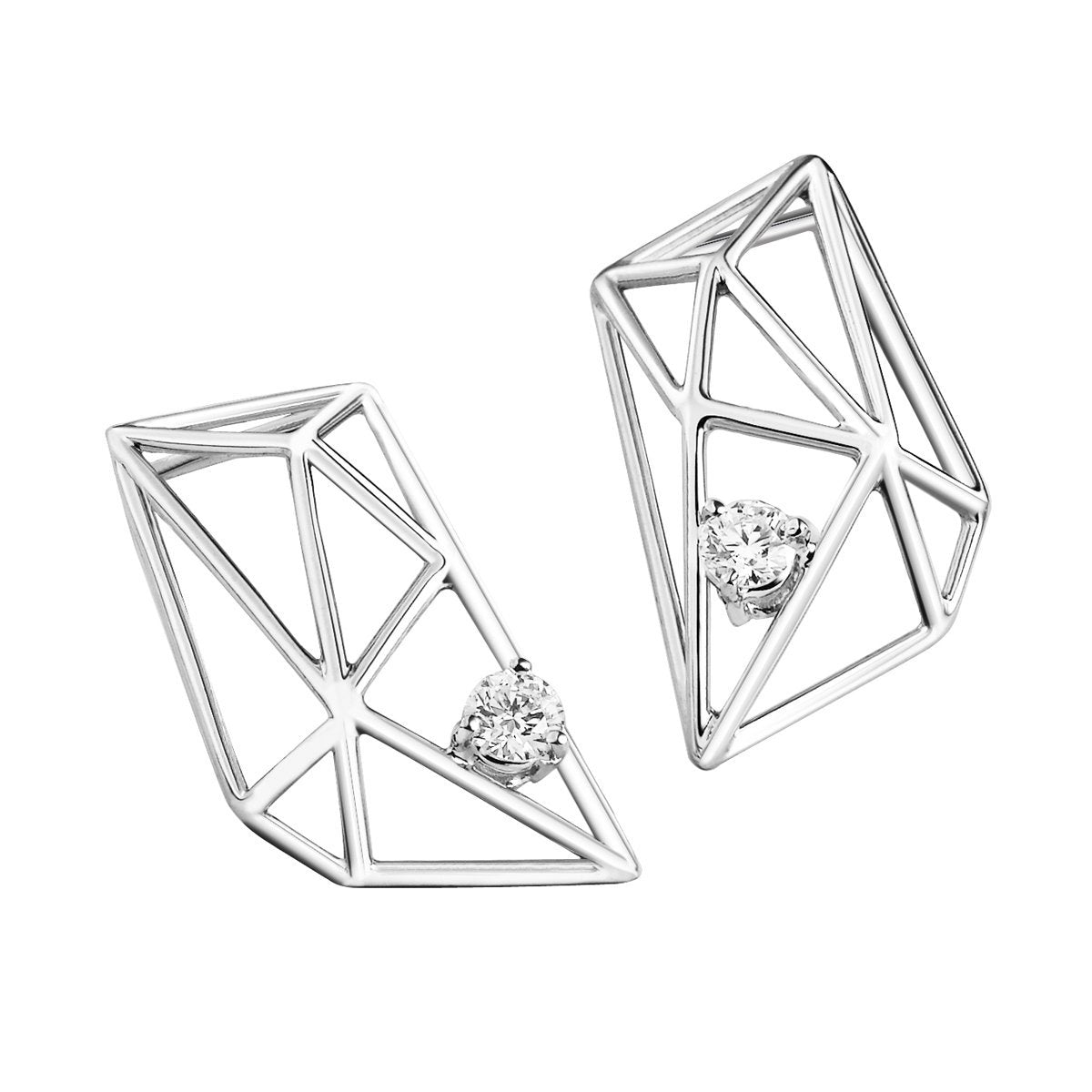 Ilona diamond earstuds - large