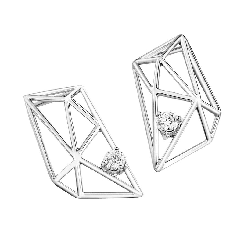 Ilona diamond earstuds - large