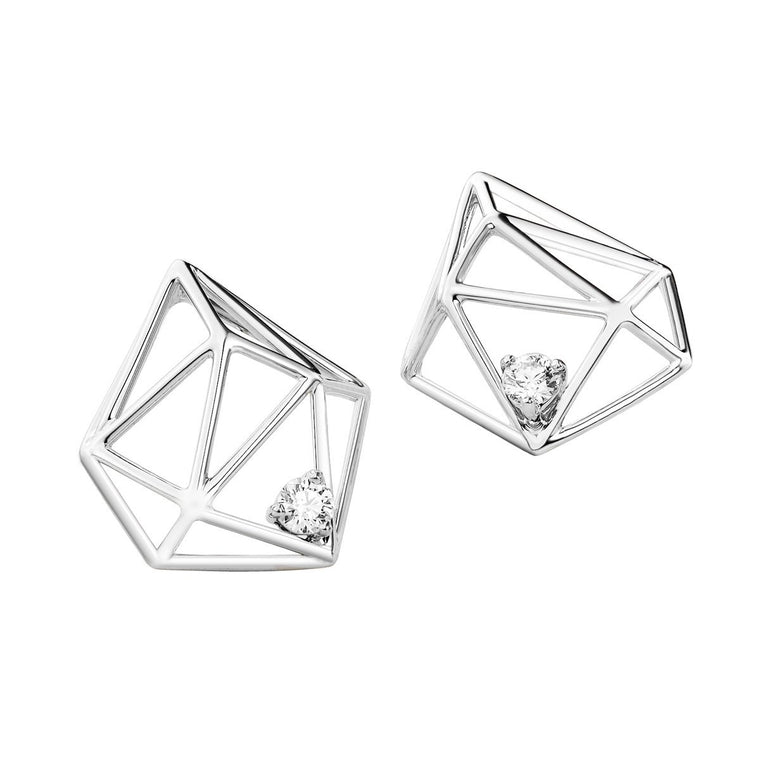 Ilona diamond earstuds - medium