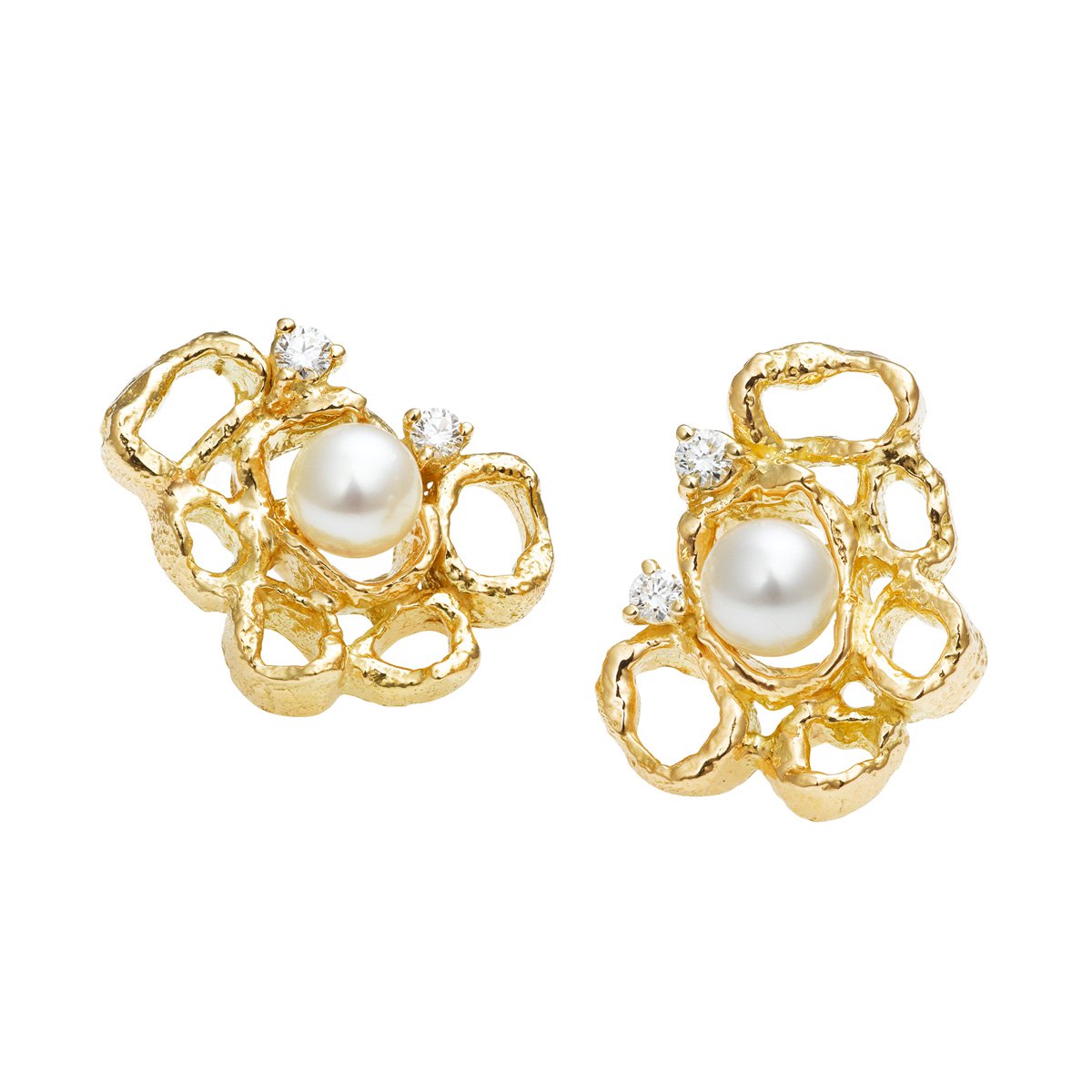 Serene pearl & diamond earrings