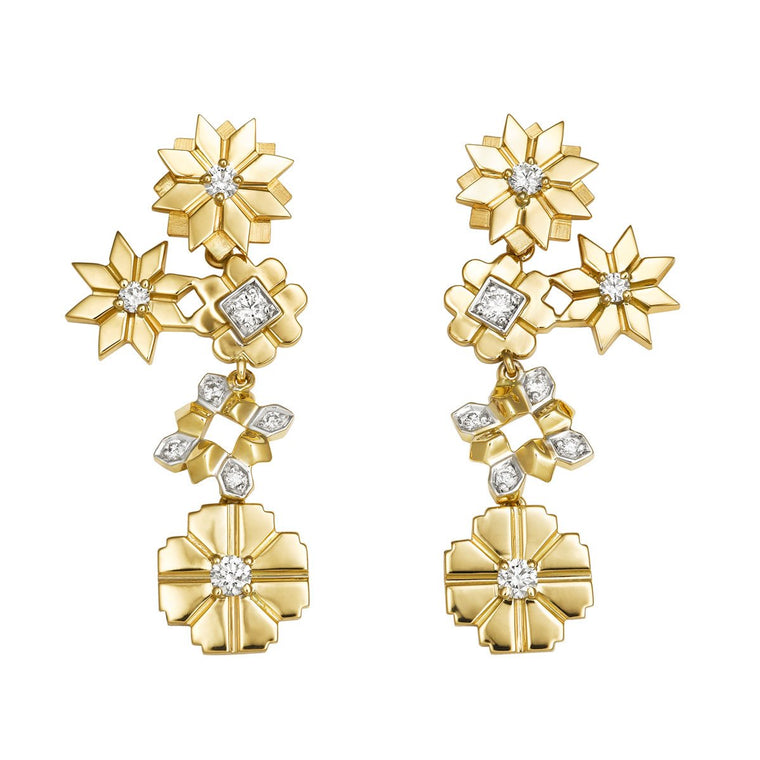 Songket diamond earrings