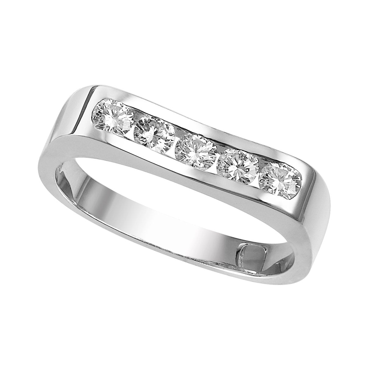 Diamond channel-set ring